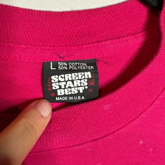 Vtg 1992 single stitch Daytona Beach pink tee - Picture 4 of 5